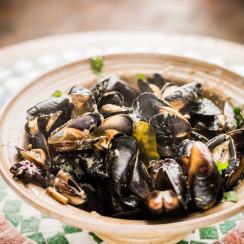 Mussels in a Green Thai Broth