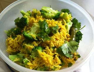 Broccoli and Moong Dal Pilau