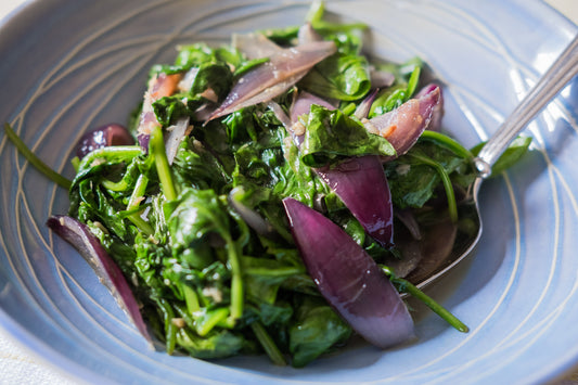 Buttered Spinach and Onion Recipe Rafi's Spicebox