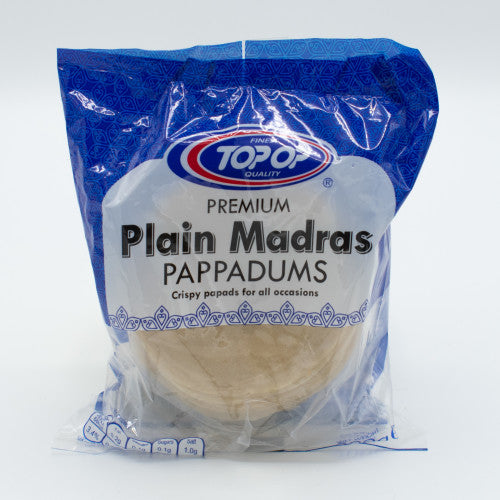 Top-Op Premium Plain Madras Pappadums 